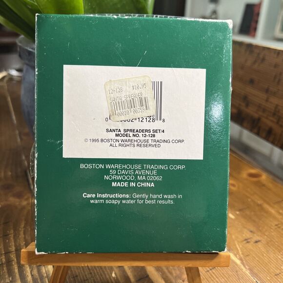 Boston Warehouse Santa Spreaders Set Of 4 Pre-owned 1995, Vintage, Christmas - Picture 2 of 3